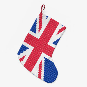 Calcetín Navideño Pequeño Diseño de cosido cruzado original Jack Union