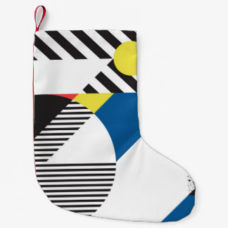 Calcetín Navideño Pequeño Diseño de fondo de estilo retro moderno