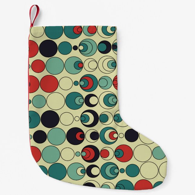 Calcetín Navideño Pequeño Diseño de patrón geométrico abstracto sin fisuras. (Anverso)