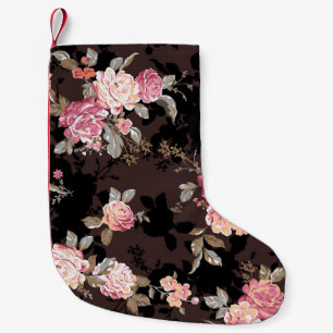 Calcetín Navideño Pequeño diseño de patrones de flores patrón de ilustración