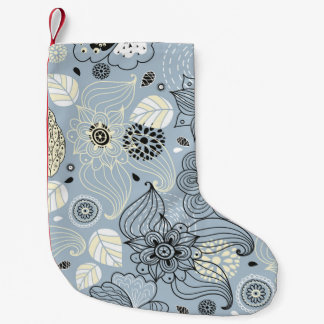 Calcetín Navideño Pequeño Diseño floral de otoño