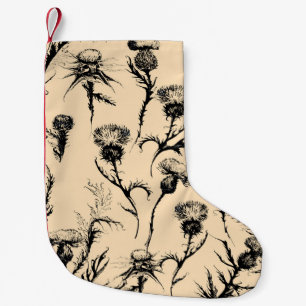 Calcetín Navideño Pequeño diseño floral, decoración casera, decoración gráfi