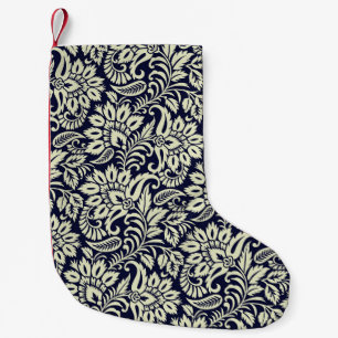 Calcetín Navideño Pequeño Diseño indio de cosecha de flores
