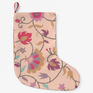 Calcetín Navideño Pequeño diseño kani impresión floral textil arte abstracto
