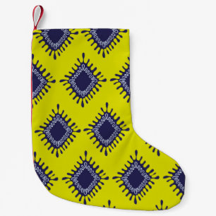 Calcetín Navideño Pequeño Diseño moderno tribal de ikat