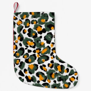 Calcetín Navideño Pequeño Diseño transparente de impresión Leopardo