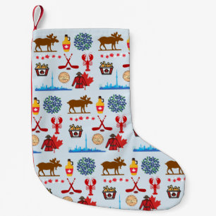 Calcetín Navideño Pequeño Diversión de Canadá