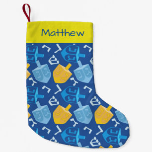 Calcetín Navideño Pequeño Diversión Jánuca de Dreidel