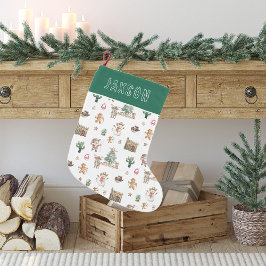 Calcetín Navideño Pequeño Diversión Navideña Occidental Personalizada