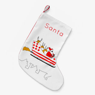Calcetín Navideño Pequeño Divertidos Santa y Navidades de trineo de renos