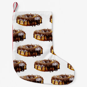 Calcetín Navideño Pequeño Donut decadente de SlipperyJoe's cubierto grueso g