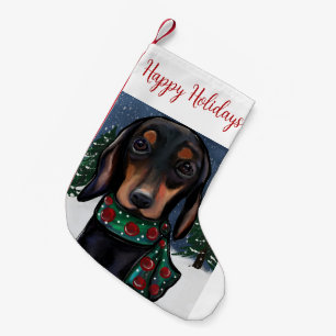 Calcetín Navideño Pequeño Doxie
