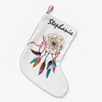 Dreamcatcher bohemio en pintura vibrante de la