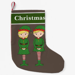 Calcetín Navideño Pequeño Duendes de Navidad