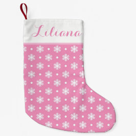 Calcetín Navideño Pequeño Dulces copos de nieve personalizados Stocking / Pi