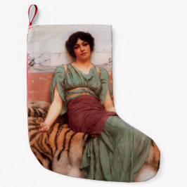 Calcetín Navideño Pequeño Dulces sueños (bella mujer romana en piel de tigre