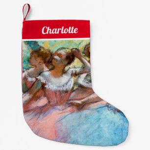 Calcetín Navideño Pequeño Edgar Degas - Cuatro Ballerinas en escena