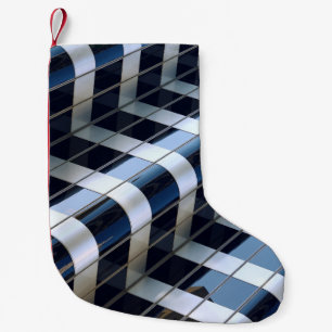 Calcetín Navideño Pequeño Edificio de altura negro y gris