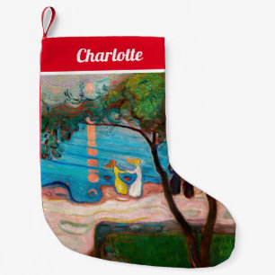 Calcetín Navideño Pequeño Edvard Munch - Baile en la playa