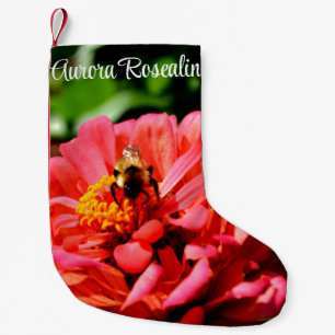 Calcetín Navideño Pequeño Eelgant, abejorra de flores