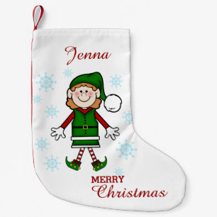 Calcetín Navideño Pequeño El duende de Santa (chica)