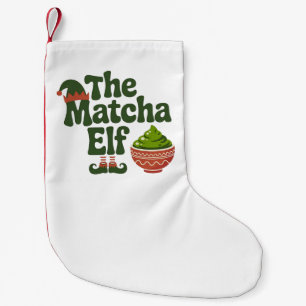 Calcetín Navideño Pequeño El Duende Matcha Navidad Divertida Amantes de Bebi