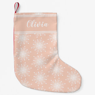 Calcetín Navideño Pequeño El navidad rosado personaliza la media conocida