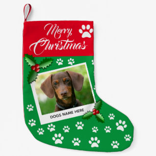 Calcetín Navideño Pequeño El perro de tu perro de la foto