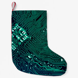 Calcetín Navideño Pequeño Electronic circuite board background,abstract,blue