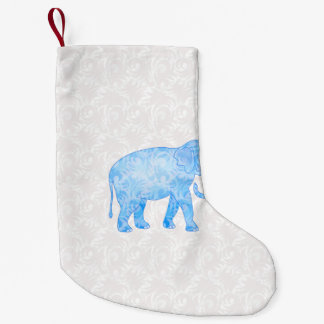 Calcetín Navideño Pequeño Elefante indio azul del modelo