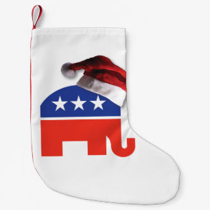 Calcetín Navideño Pequeño Elefante Republicano para Navidad