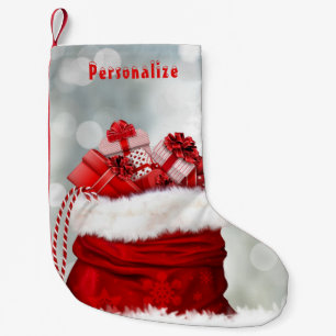 Calcetín Navideño Pequeño Elegante bolso de regalo de Santa presenta vacacio