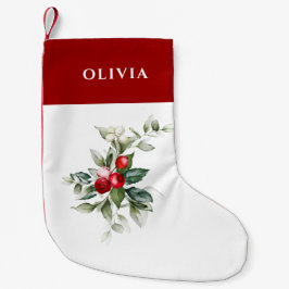 Calcetín Navideño Pequeño Elegante Holly