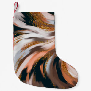Calcetín Navideño Pequeño Elegante y glamuroso estilo. Paleta de color natur