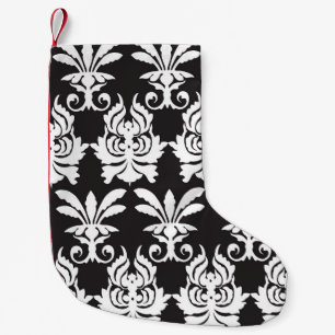 Calcetín Navideño Pequeño Elegantes motivos de fans en el Art Deco Dorado.