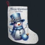Calcetín Navideño Pequeño Elegantes vacaciones de invierno para Navidades de<br><div class="desc">Navidades De Snowman Elegantes Vacaciones De Invierno Pequeños Navidades De Pie. Diseño único,  bonito y elegante. Fácil de personalizar. El estilo de letra,  el tamaño y los colores se pueden cambiar. Los elementos coincidentes están disponibles.</div>