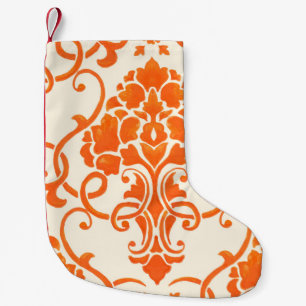 Calcetín Navideño Pequeño elemento de patrón sin soldadura del damasco vinta