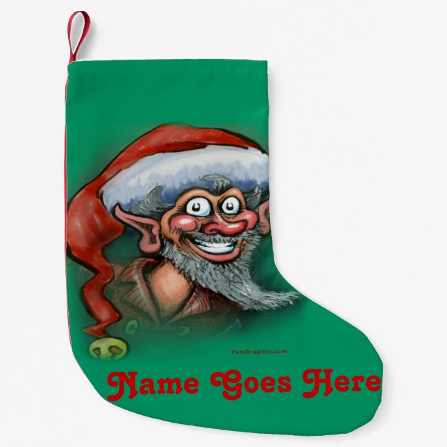 Calcetín Navideño Pequeño Elf navidades (Anverso)