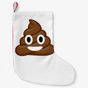 Calcetín Navideño Pequeño emoji de poo navidades de navidad