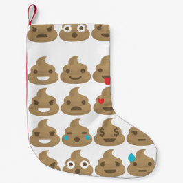 Calcetín Navideño Pequeño emojis de poop navidades de navidad