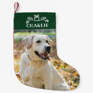 Calcetín Navideño Pequeño Encantadora foto personalizada perro pequeño Navid