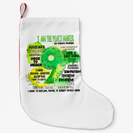 Calcetín Navideño Pequeño Enneagram Tipo 9 - Soy El Creador De La Paz