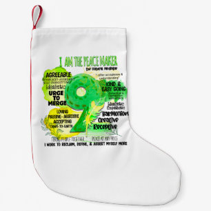 Calcetín Navideño Pequeño Enneagram Tipo 9 - Soy El Creador De La Paz