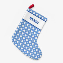 Enrejado de caña Chinoiserie en azul personalizado