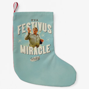 Calcetín Navideño Pequeño Es un Milagro de Festivus