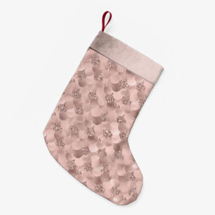 Calcetín Navideño Pequeño Escala de Mermaid Posh Dusty Terracotta Peach Sh