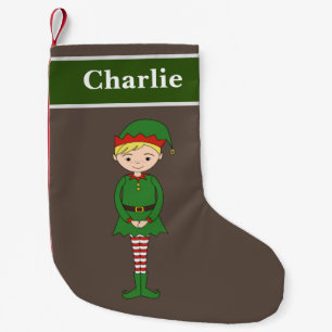 Calcetín Navideño Pequeño Especial de Navidad del ayudante de Santa Charlie