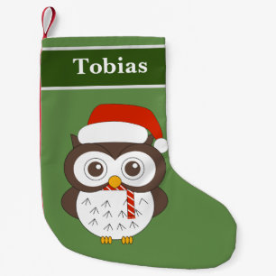 Calcetín Navideño Pequeño Especial de Navidad del Sr. Búho