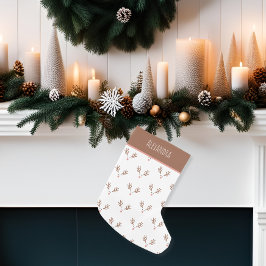 Calcetín Navideño Pequeño Espectacular patrón de Boho de renos