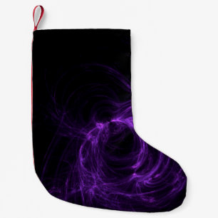 Calcetín Navideño Pequeño Espiral de gradiente de fondo fractal
